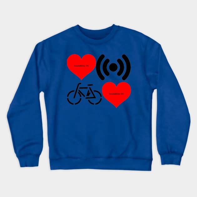 Heart Sound Bike Heart B Crewneck Sweatshirt by danlesh